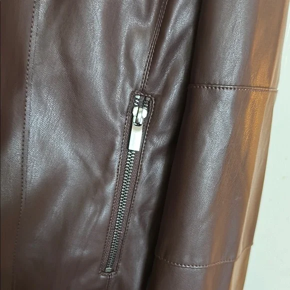Bagatelle Leather Jacket Brown Waterfall Design - Picture 4 of 5